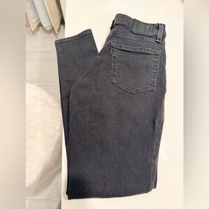 Levi's Women's 721 High Rise Skinny Jeans - Dark Gray with crystals, size 26x28